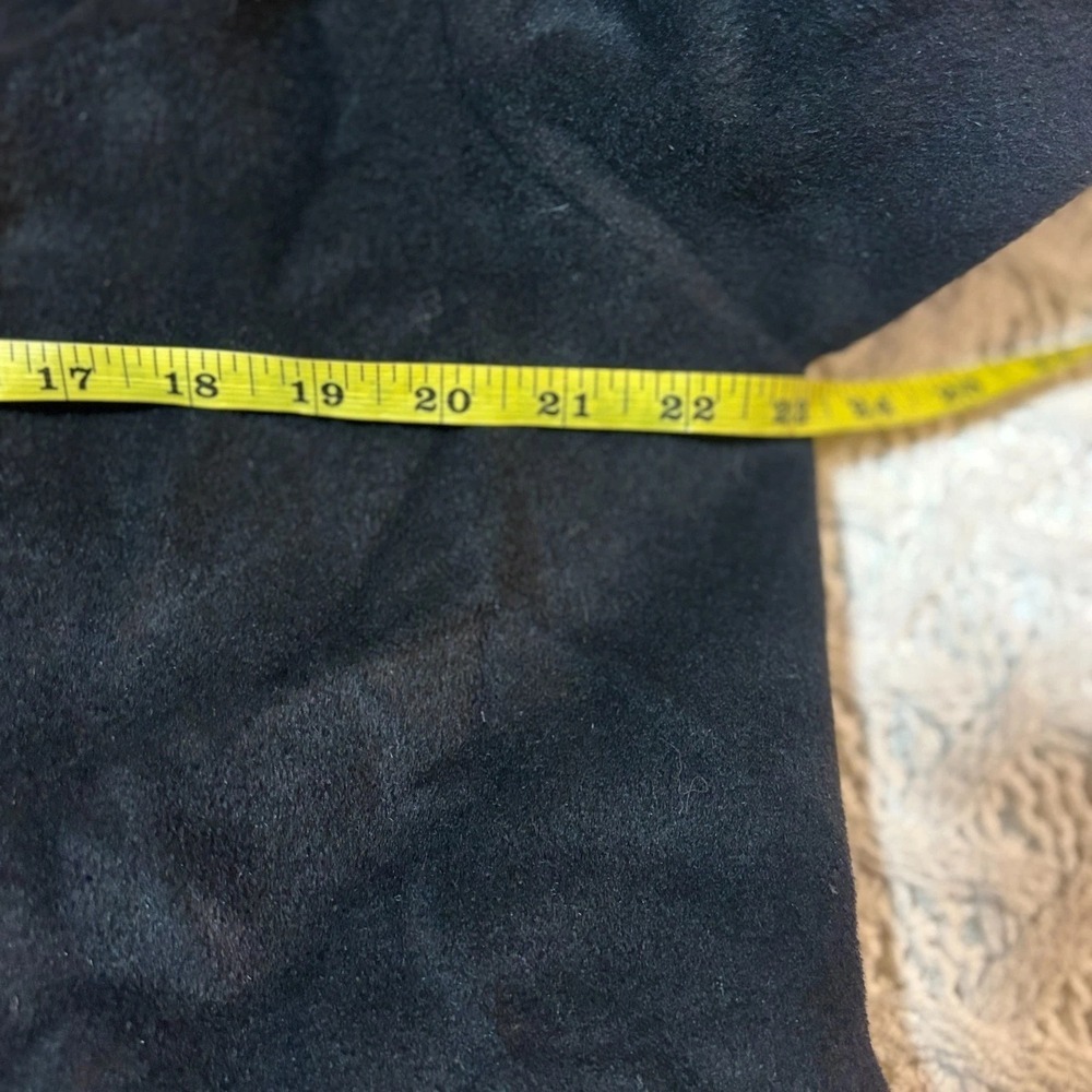 $1200 Designer Cinzia Rocca Angora‎ Wool Coat Flared Black Peacoat Italy - Picture 12 of 15